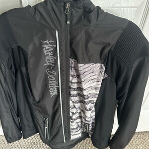 Harley Davidson Black Jacket with Silver Accents